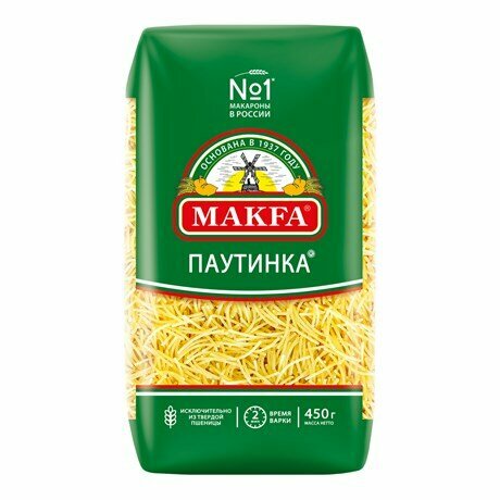 Макаронные изделия Makfa вермишель паутинка, 450г