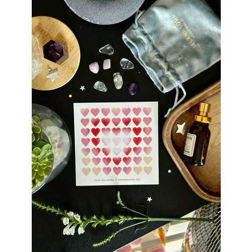 Стикеры виниловые 10х10 см 'сердечки'