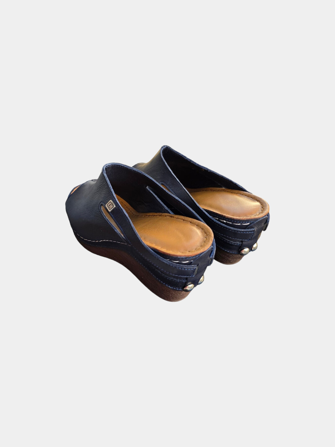 Сабо  Сабо женские, на платформе, Турция, 100% кожа, размер 36, синий — фото 1