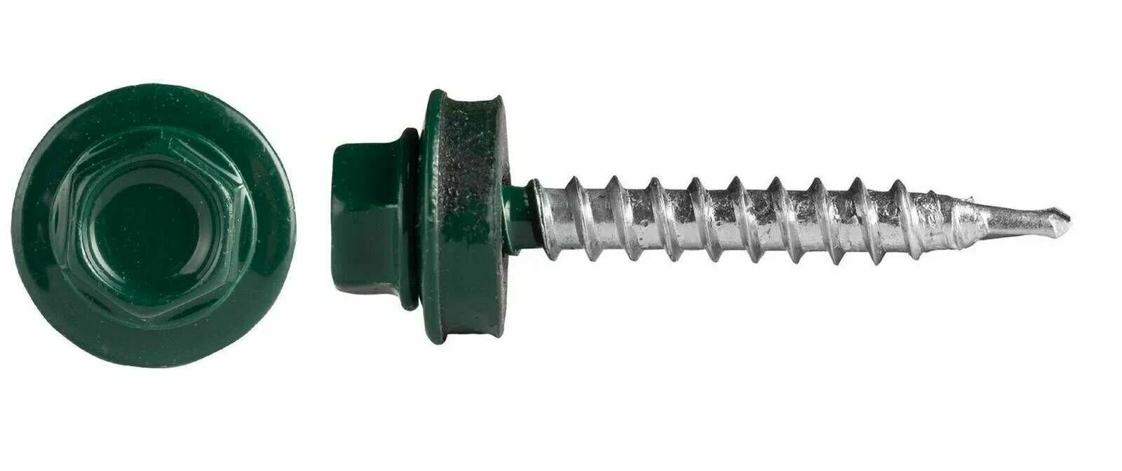 Саморез 4,8х28 кровельный RAL6005 (50 шт)