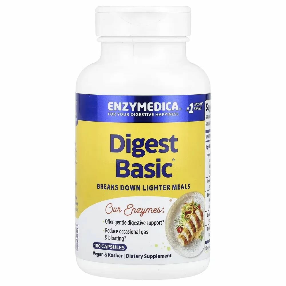 Enzymedica Digest Basic формула основных ферментов 18O капсул