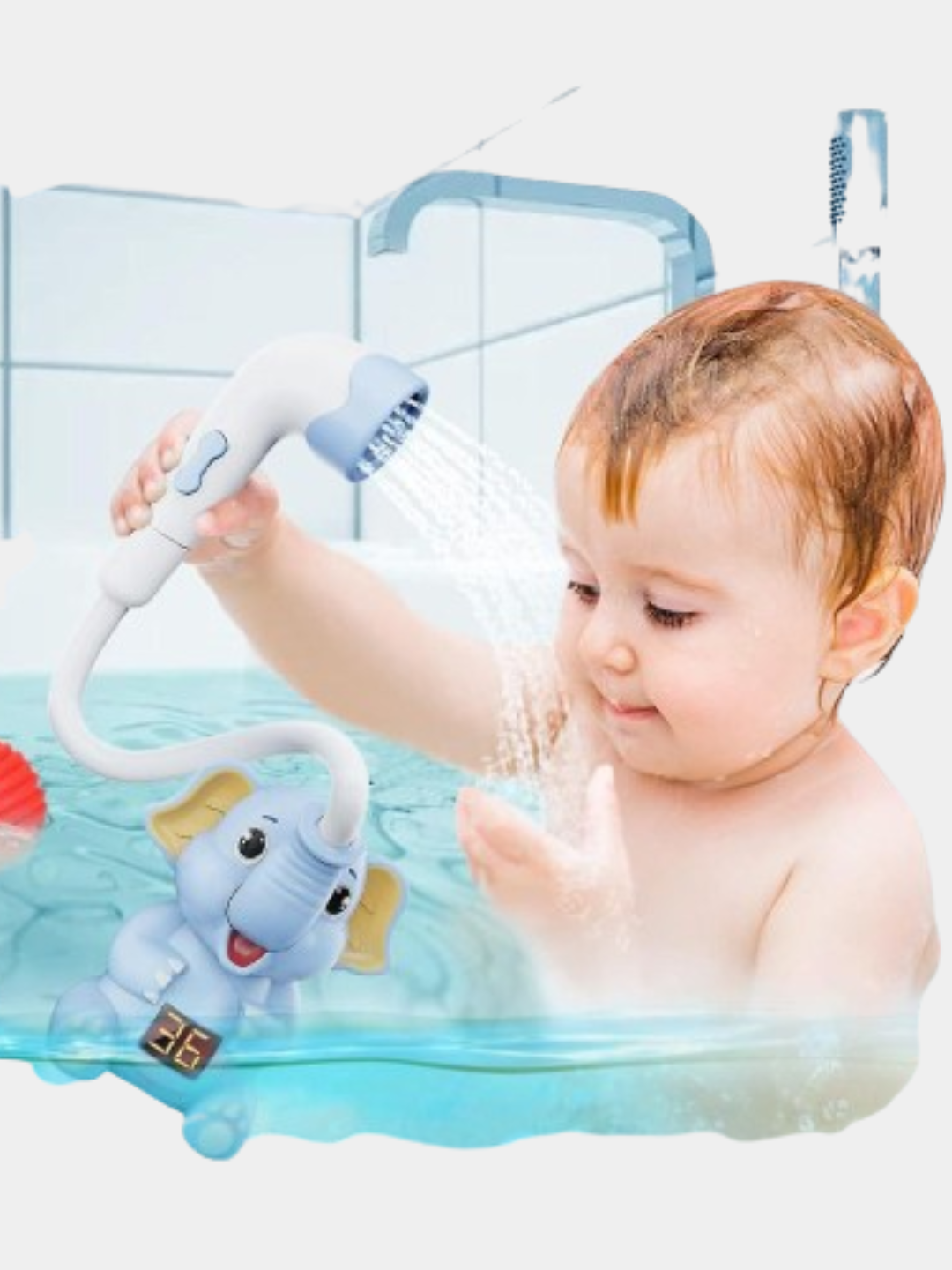 Игрушка для ванной душ "Слоненок измеряет температуру" — фото 1