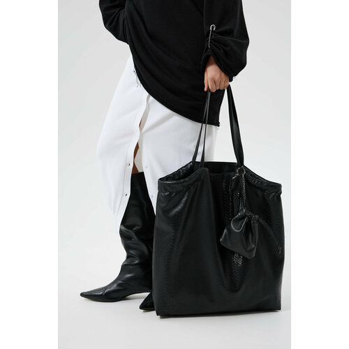 Сумка шоппер Na Nei Сумка-шоппер рептилия фактура под рептилию черный 7500₽