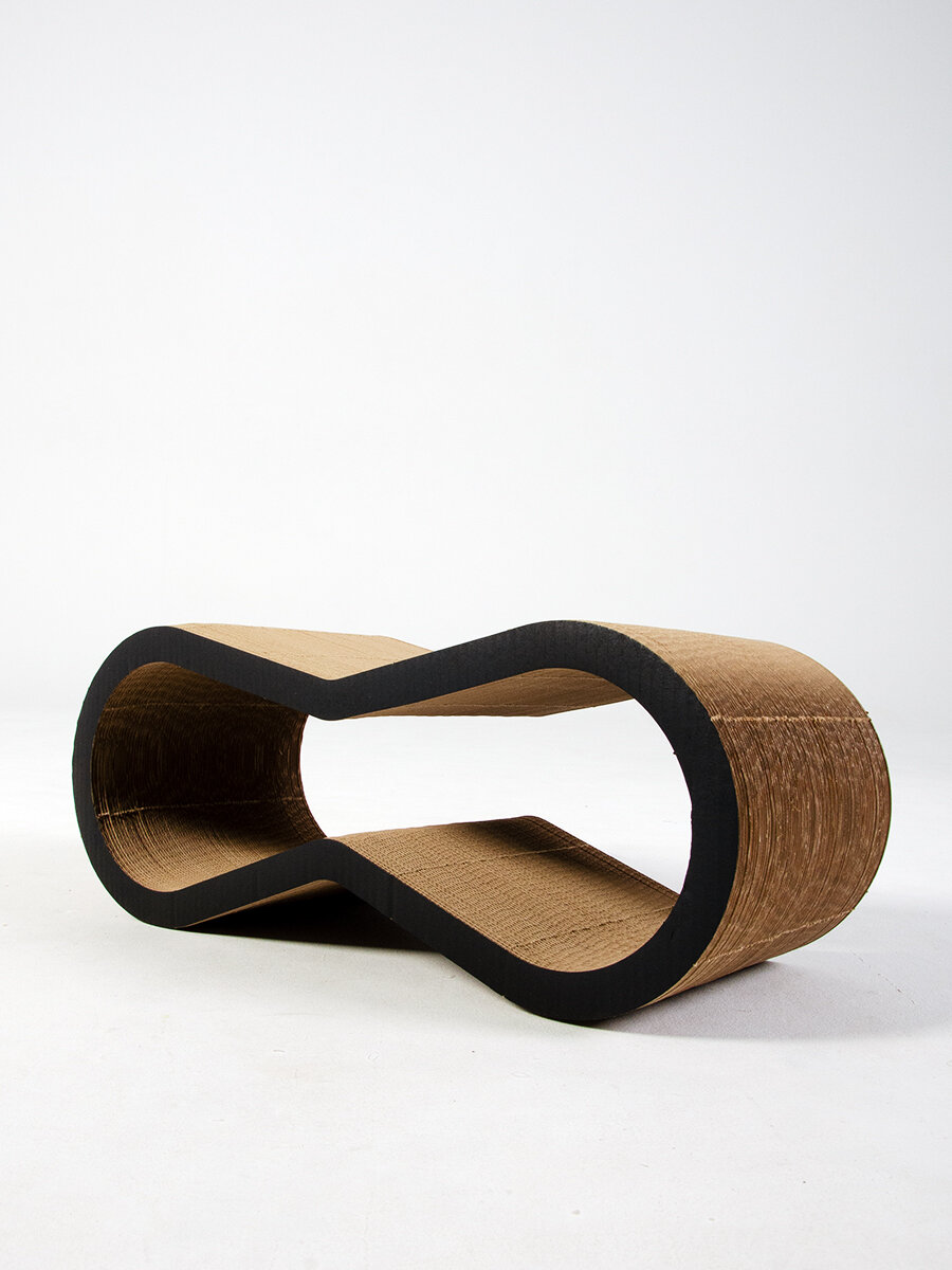 Когтеточка Samandcat, картонная, с полкой и угловой, 54 см х 20 см х 21 см — фото 1