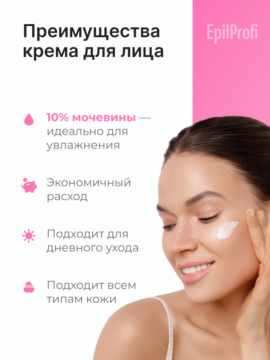 EpilProfi/ Крем для глубокого увлажнения с мочевиной 10%, 250 мл — фото 1