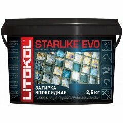 Затирка эпоксидная двухкомпонентная Litokol Starlike Evo S.110 Grigio Perla 25 кг