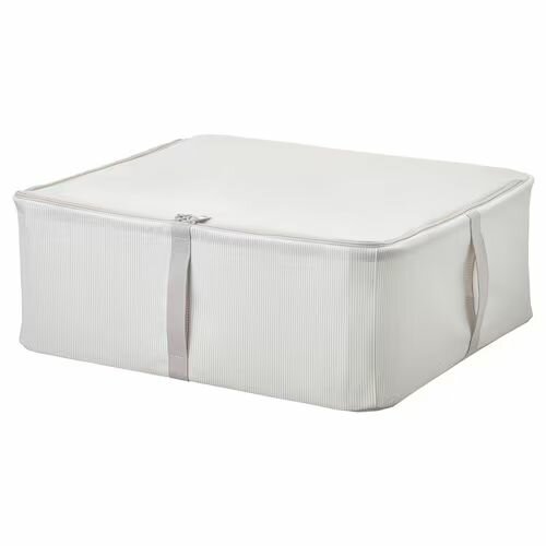 IKEA Ящик для хранения длина 51 см, ширина 44 см, высота 19 см, полиэфирное волокно, светло-серый