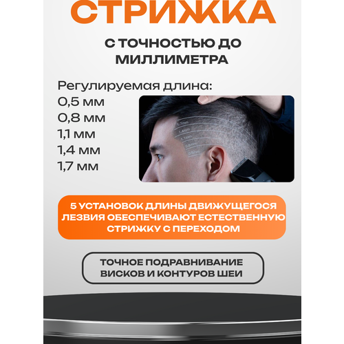 Машинка для стрижки Xiaomi Mijia LFQ02KL, для волос и бороды, 3 насадки