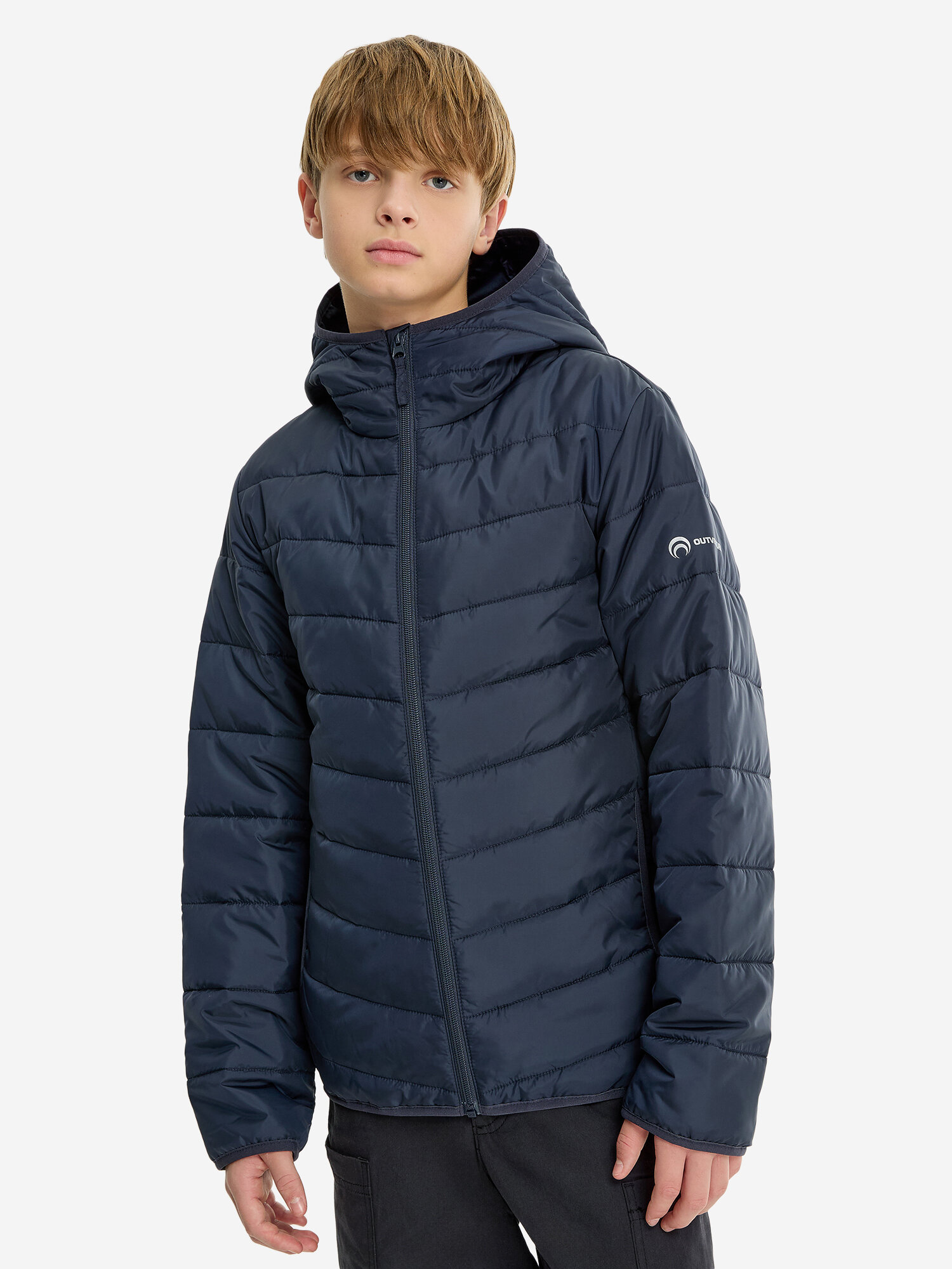Куртка OUTVENTURE Essential Boys Padded Jacket, размер 164/170, черный