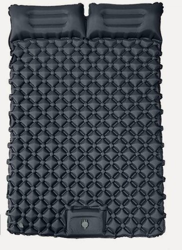 Изображение товара Надувная кровать, для кемпинга, 200 см x 120см, с ручным насосом, чёрная