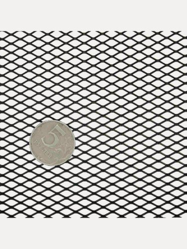 Изображение товара Сетка алюминиевая для защиты радиатора «Ромб» (40*120см) чёрная (мелкая ячейка) belais #22119