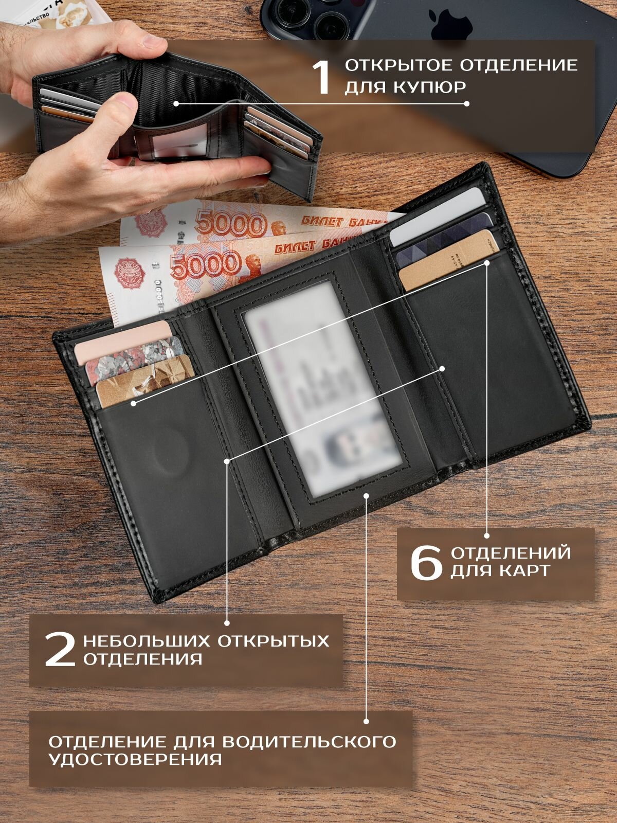 Кошелек , черный — фото 1