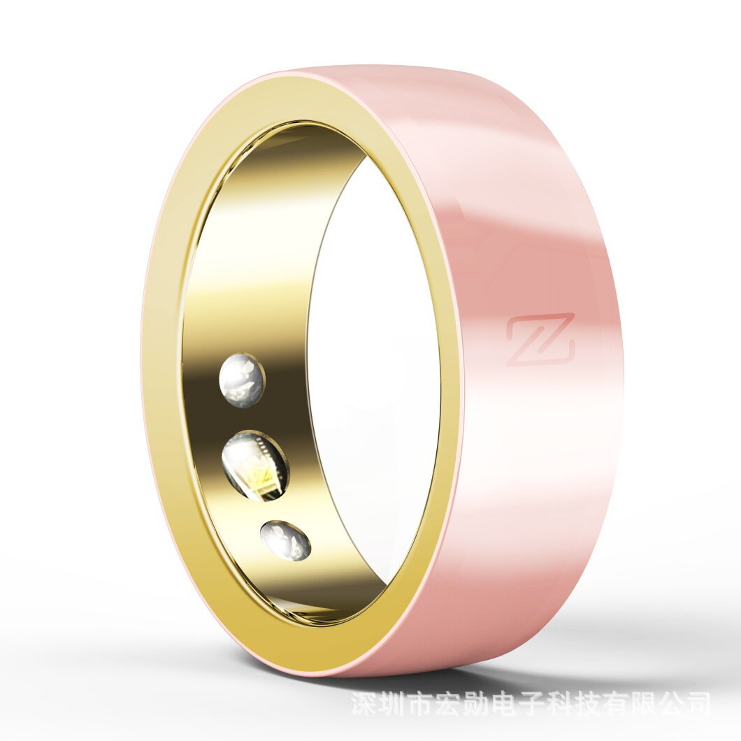 Изображение Беспроводная зарядка NFC Smart Ring Ring Bluetooth, розовая, серебристая, 20#, водонепроницаемая