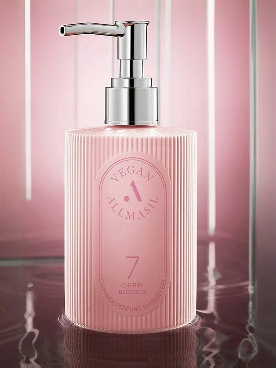 ALLMASIL Гель для душа с церамидами Cherry Blossom, аромат вишни, 300 мл, Корея