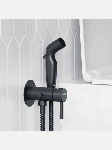 Изображение товара Гигиенический душ со смесителем Damixa Venus крепления на стену, черный