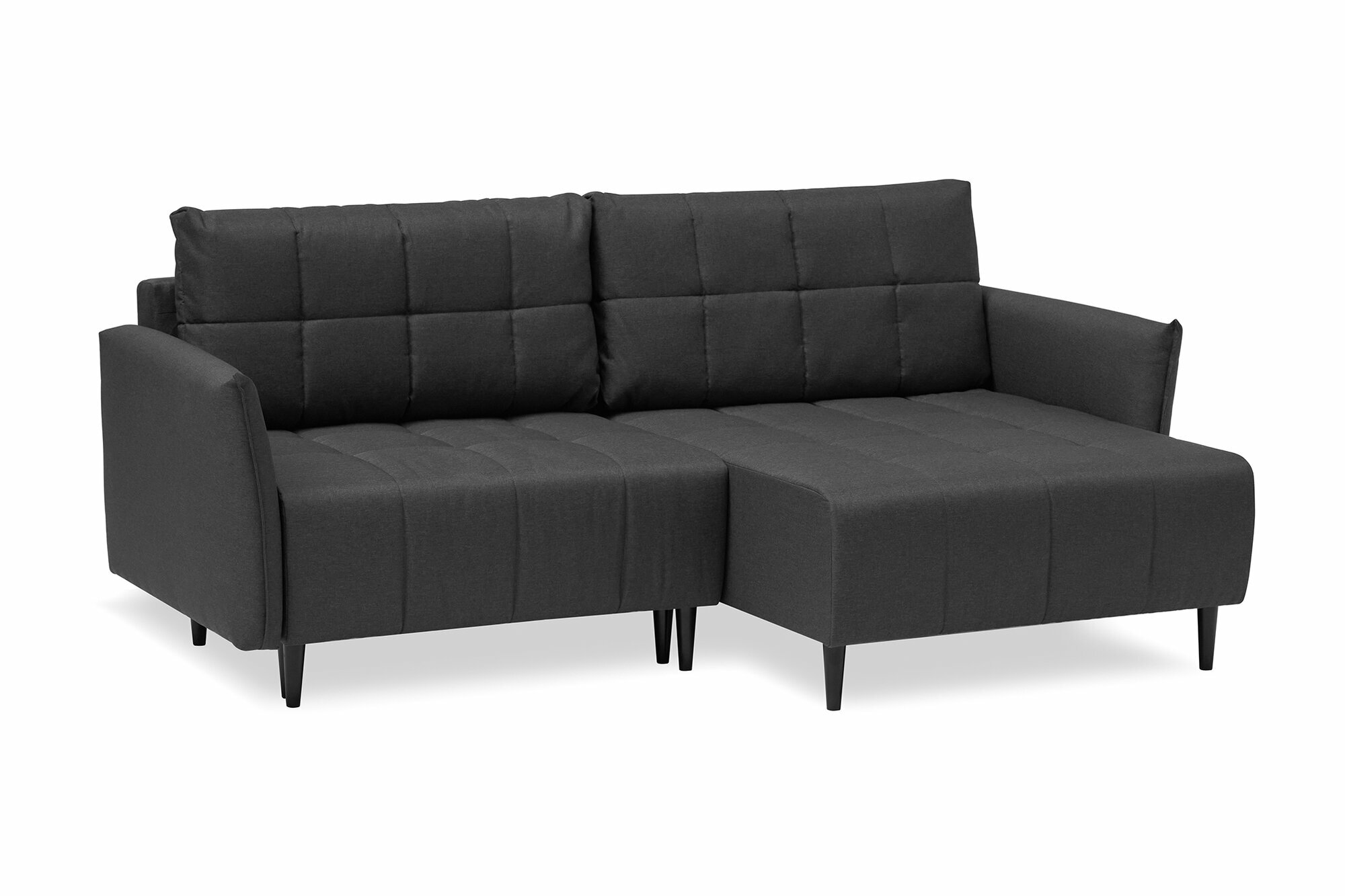 Диван раскладной угловой Нонтон Флэт, 228x143x95 см, еврокнижка, рогожка темно-серая