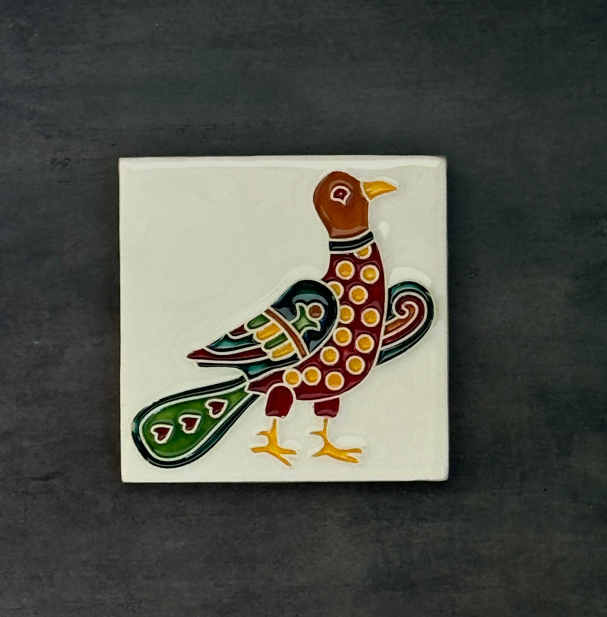Керамическая декоративная плитка Петушок №1