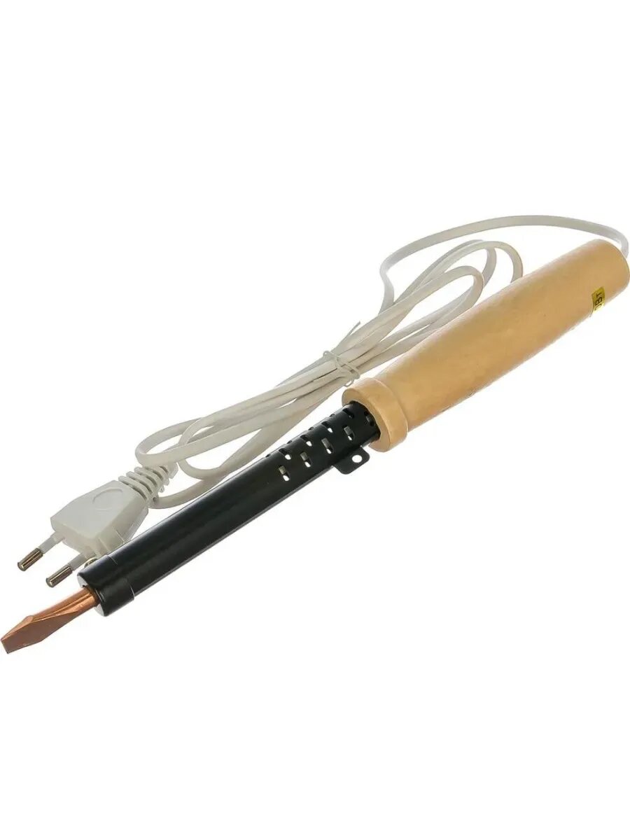 Паяльник электрический рукоятка из дерева 65 Вт 12-0265