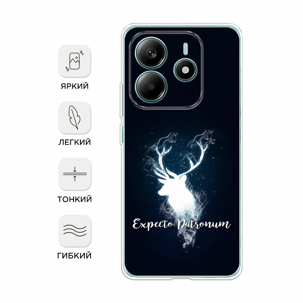 Чехол на Xiaomi Redmi Note 14 4G / Редми Нот 14 4G с принтом Expecto Patronum — фото 1