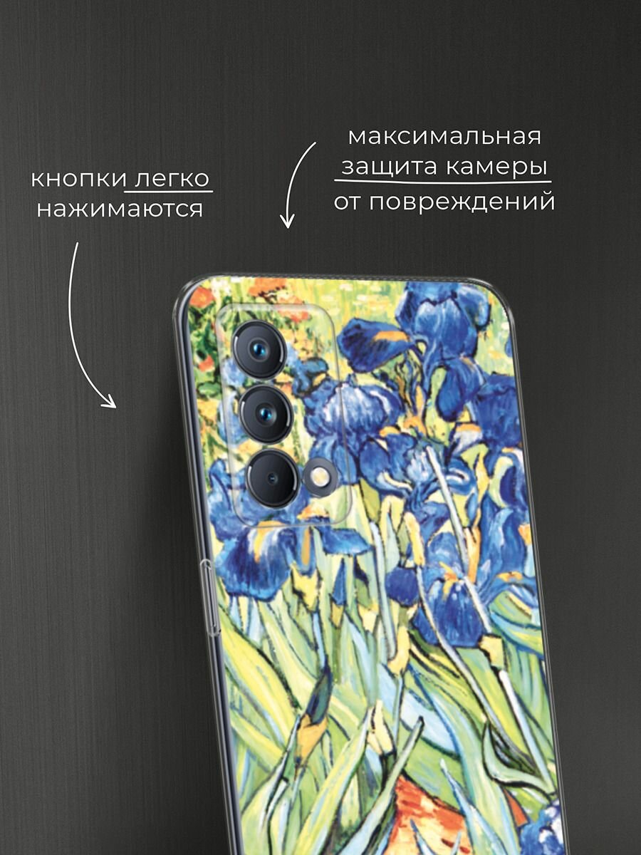 Чехол на Realme GT Master Edition / Реалми GT Мастер Эдишн с принтом "Ирисы Ван Гог" — фото 1