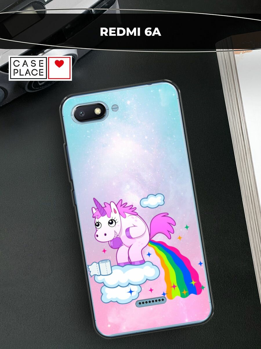 Чехол на Xiaomi Redmi 6A / Сяоми Редми 6А с принтом "Единорог какает"