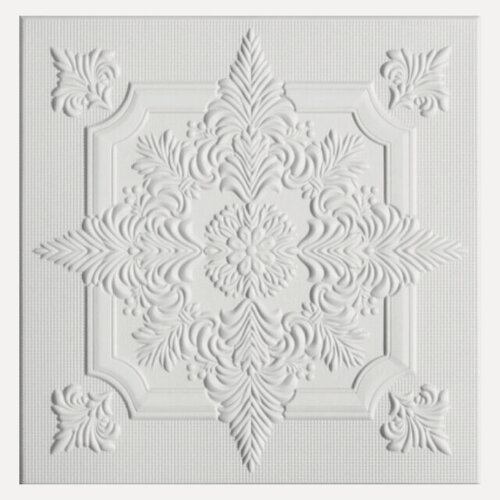 Изображение товара Солид потолочная плита экструдированная 50×50 см, 2 м², 8 шт, белая арт. C2056