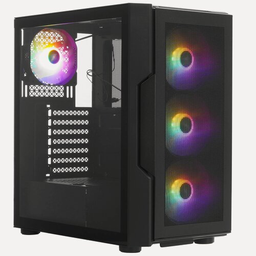 Изображение товара Корпус для компьютера 1STPLAYER TRILOBITE T7-P (T7-P-BK-4F1) черный, без БП