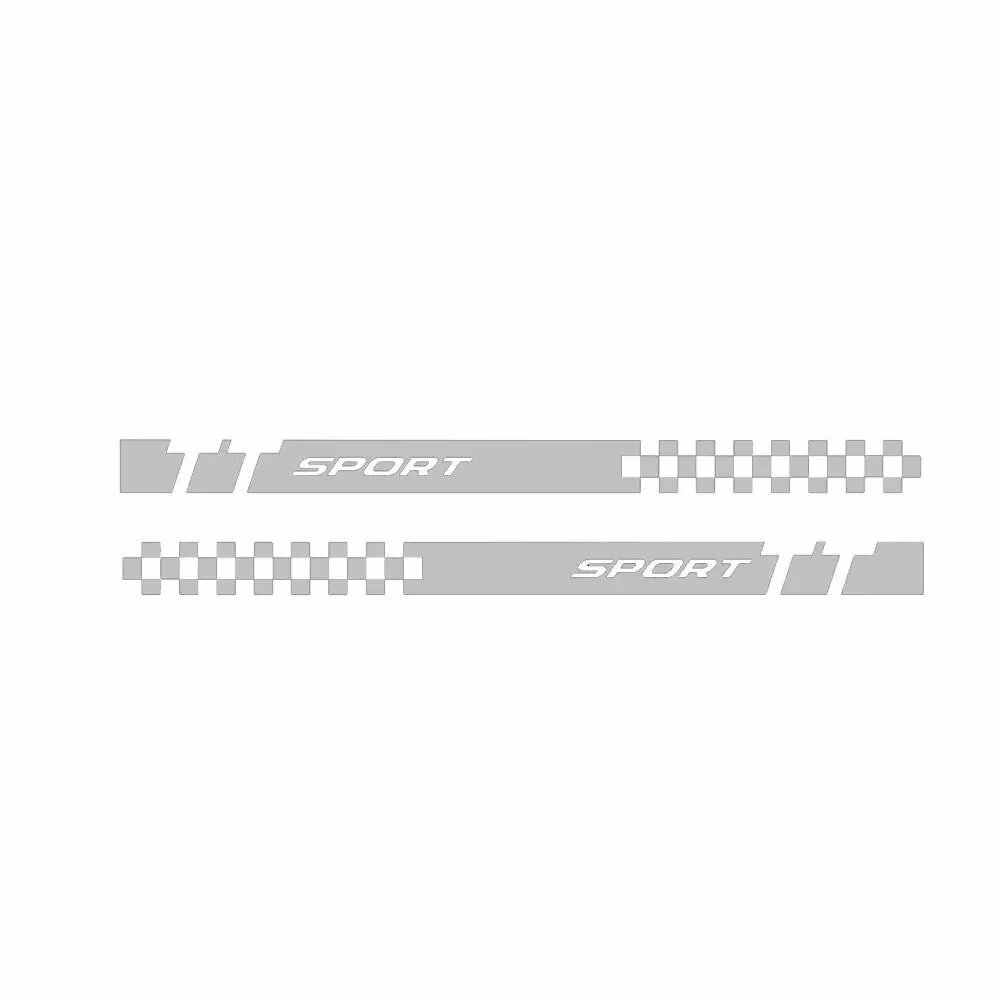 Премиум-наклейки из импортного винила для боковых юбок Audi TT/A3/A5/R8/A4, серебристый цвет, двухстороннее нанесение