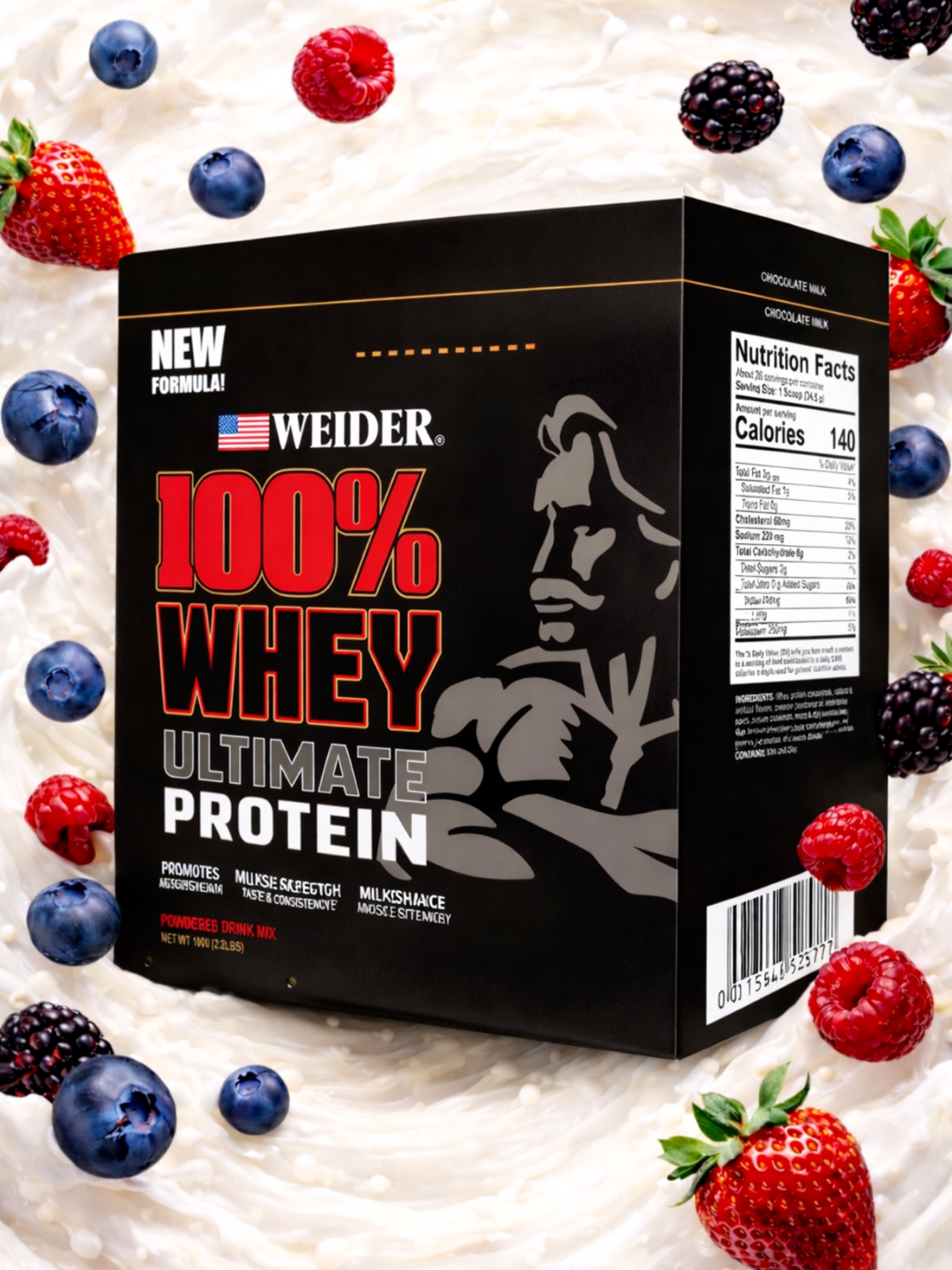 Протеин WHEY 100% Weider , сывороточный концентрат, без ГМО, Шоколад, 3 кг