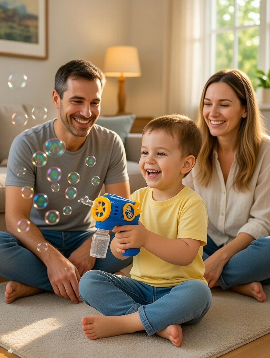 BUBBLE GUN Генератор - пистолет мыльных пузырей, игрушка для детей