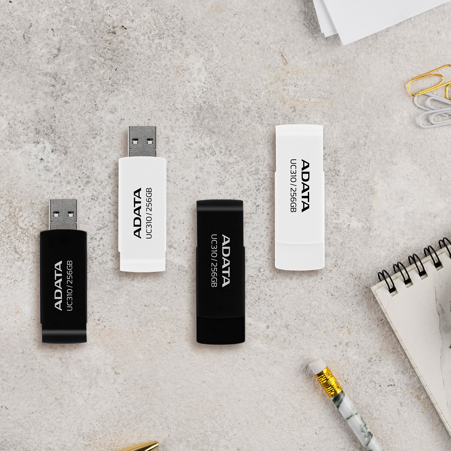 Накопитель USB 3.2 128GB A-Data UC310, черный - фото №9