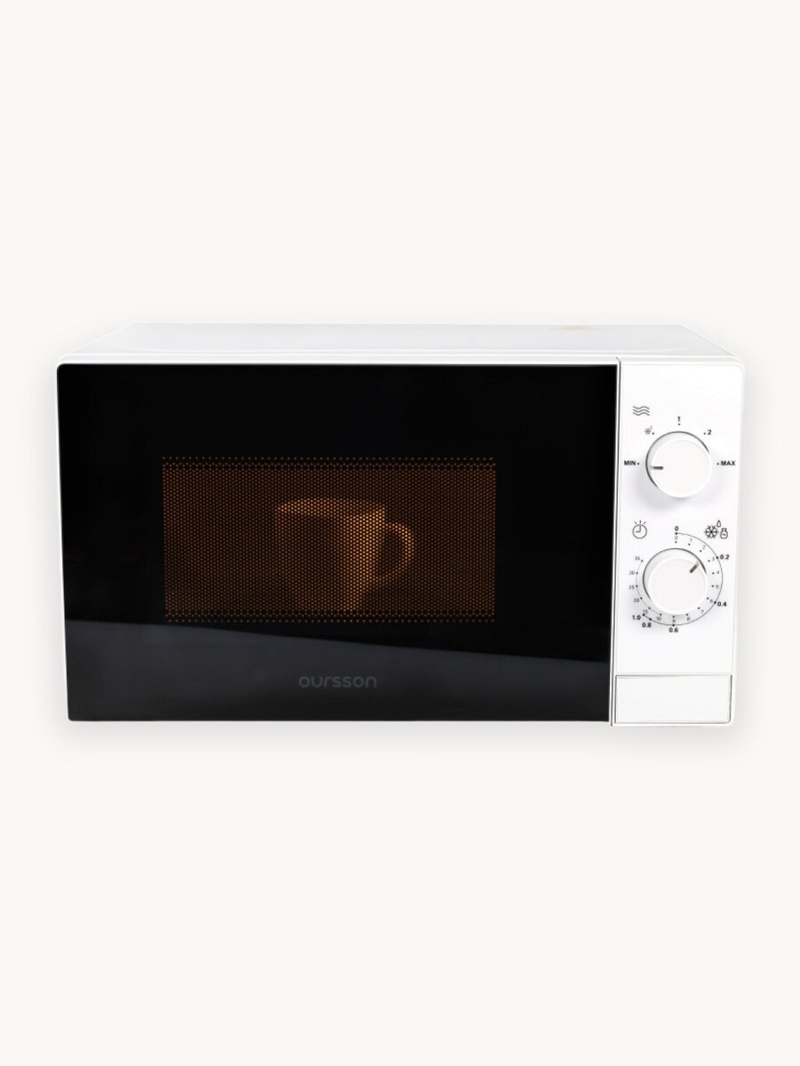 Микроволновая печь Oursson MM2013B/WH, эмаль, 20л, 700Вт, белый