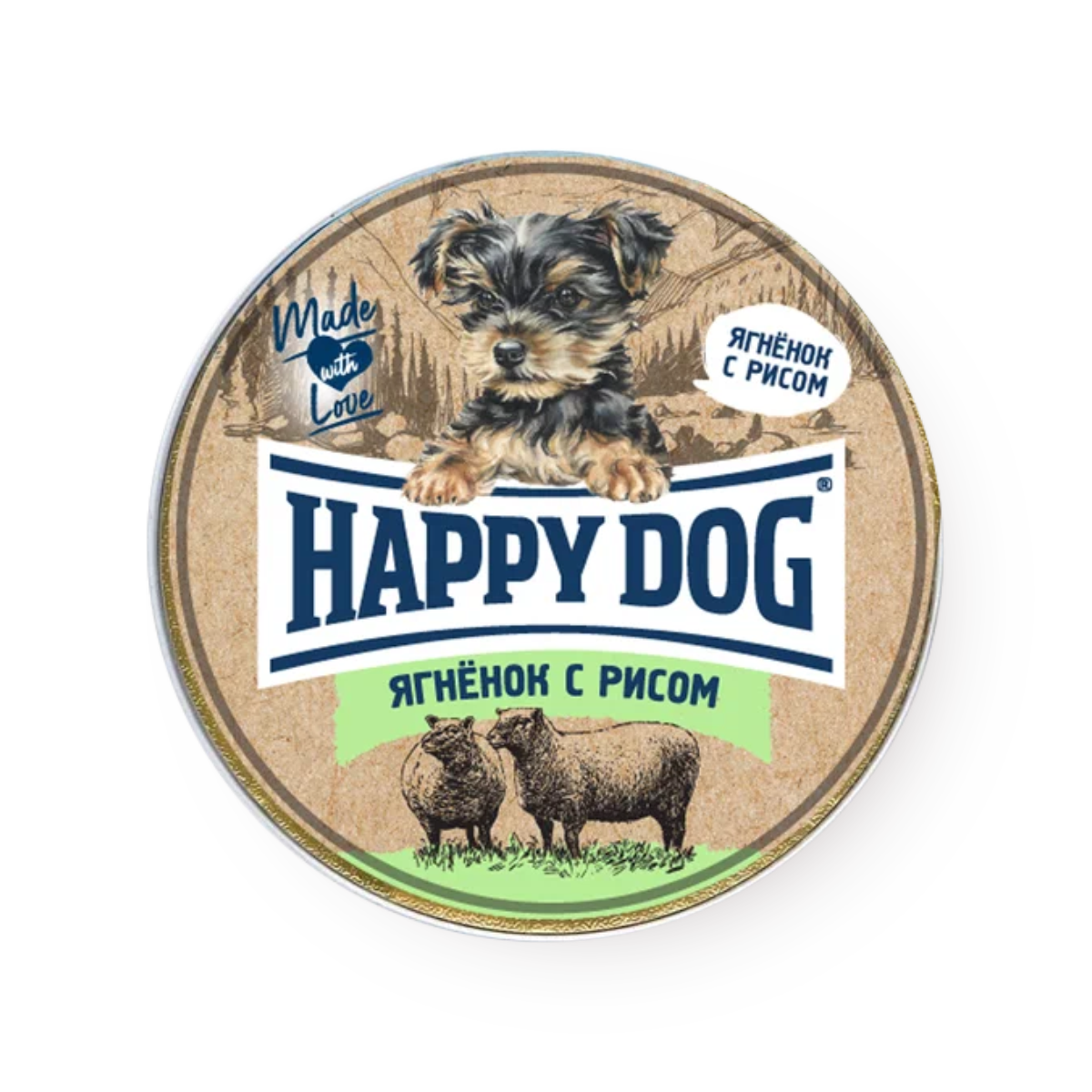 Влажный корм для собак Happy Dog Natur Line ягнёнок и рисом паштет