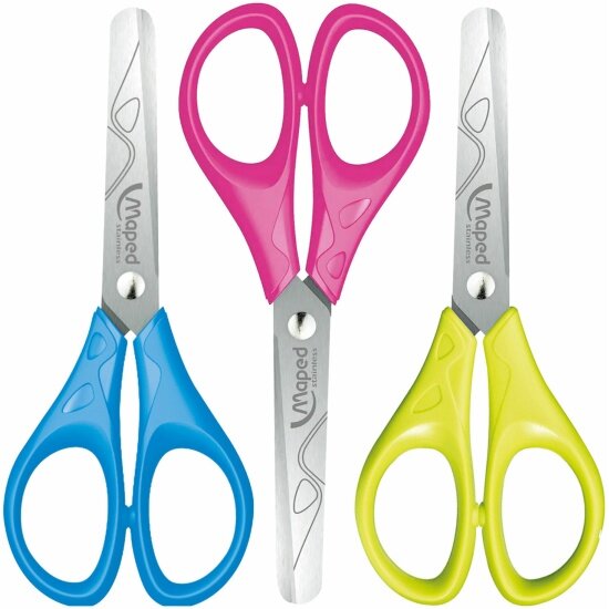 Ножницы детские Maped "Essentials" 130 мм закругленные лезвия ассорти 464210