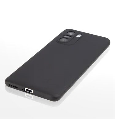 Чехол матовый для Xiaomi Poco F3, черный — фото 1