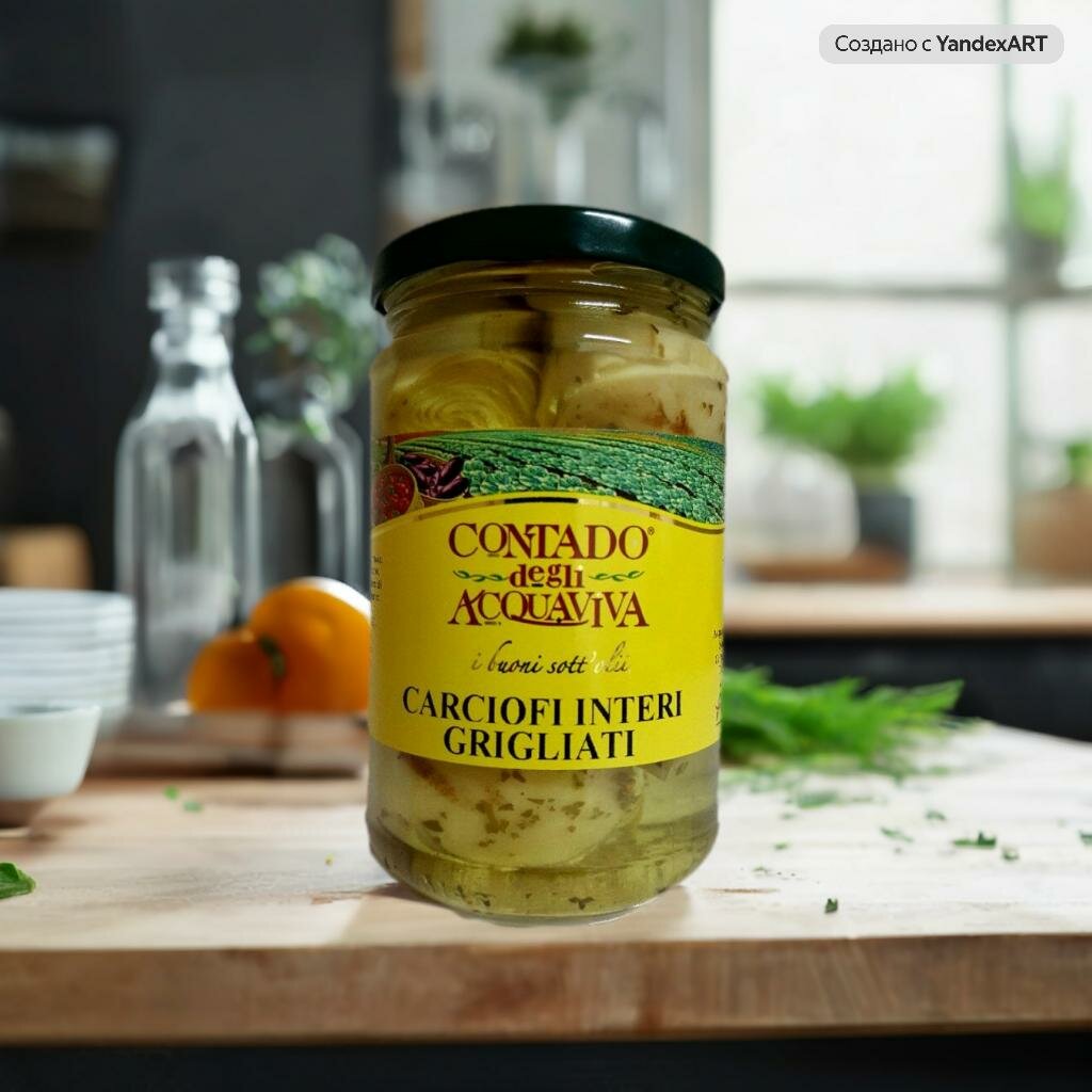 Целые артишоки на гриле в масле «Contado Degli Acquaviva», 280гр