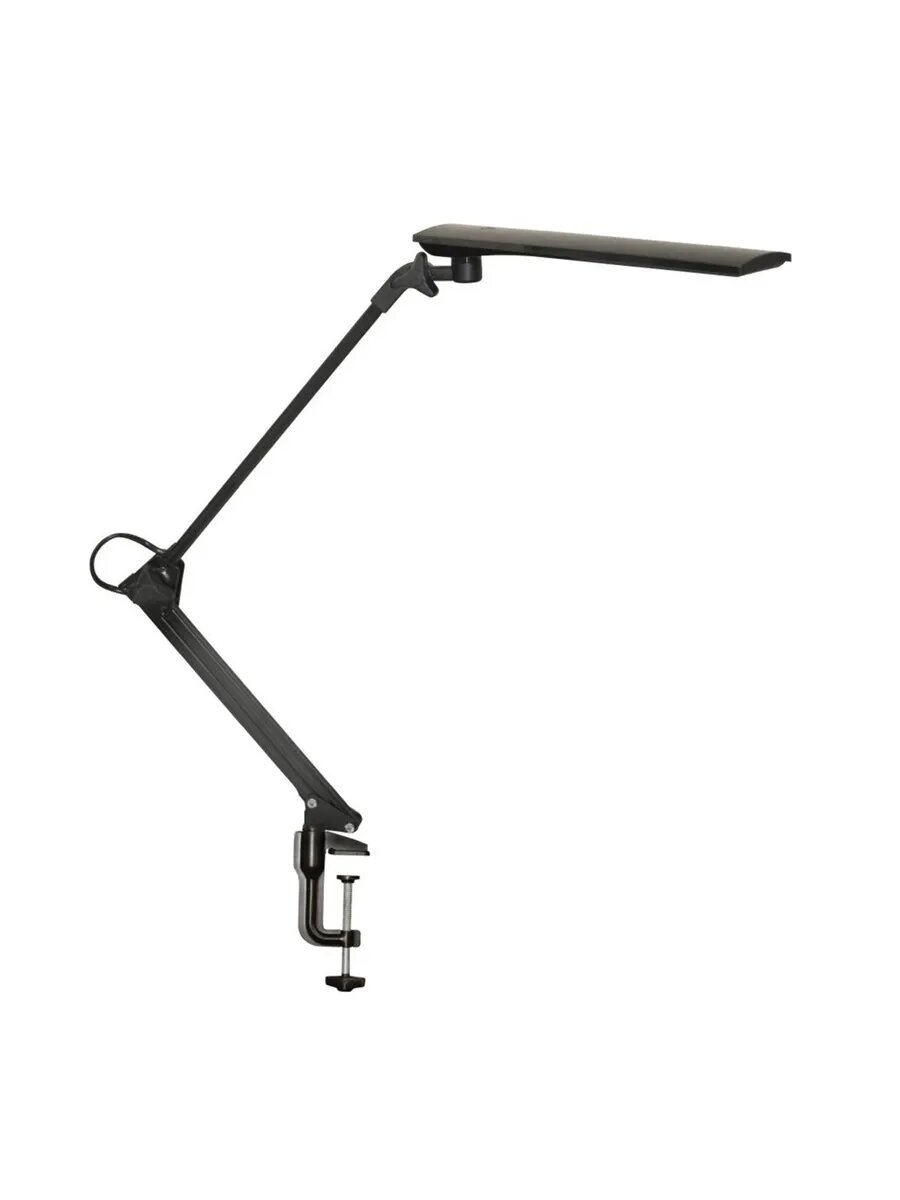 Настольная лампа светильник Сириус С16С на струбцине светодиодная 7Вт 720Лм сенсорный выключатель черный трансвит