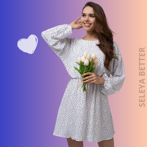 фото Платье seleya better, размер 46, белый