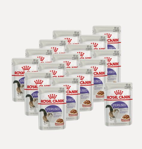 Изображение товара Royal Canin Sterilised влажный корм стерилизованных кошек кусочки в соусе, в паучах - 85 х 16 шт.