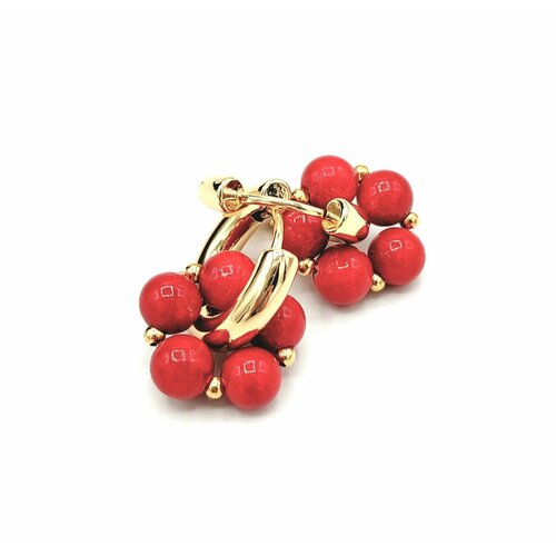 Серьги Apsara коралл синтетический золотой красный 1150₽