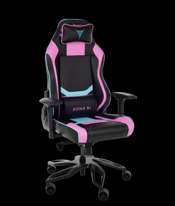 Кресло компьютерное ZONE 51 Cyberpunk FC Fuchsia-cyan, розовый