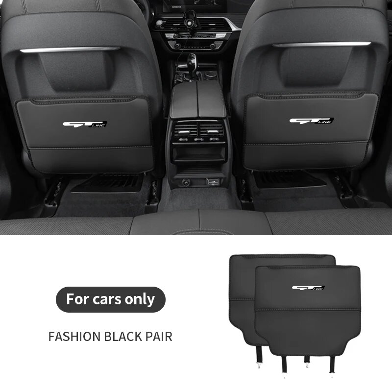 Для Kia GTLine K5 Sportage Picanto Rio Cerato Soul Carens Seltos спинка автомобильного сиденья Подушка для защиты от ударов спинка сиденья Органайзер сумка для хранения, Black