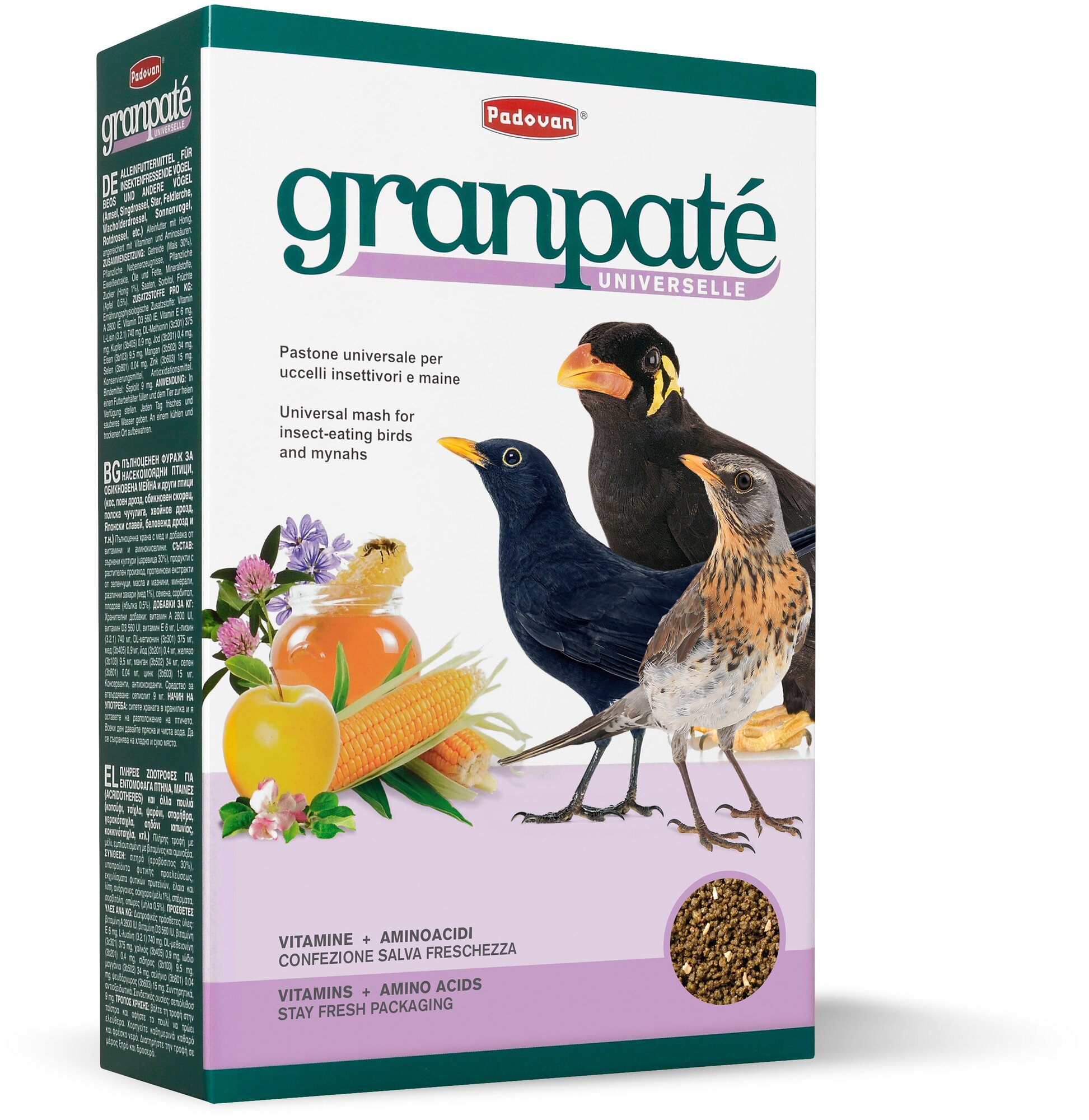 Корм PADOVAN GranPatee Universelle универсальный для насекомоядных птиц (1 кг)