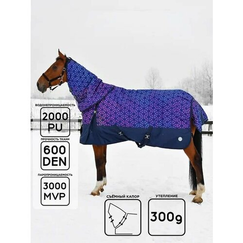 Попона зимняя прогулочная OKINAWA со съёмным капором (размер 165)