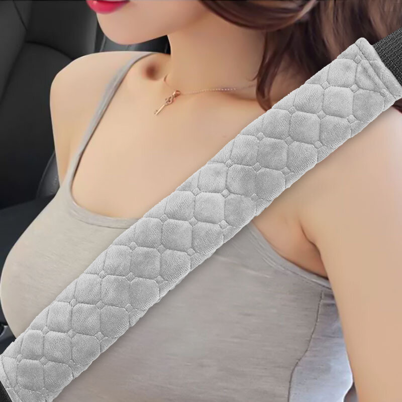 Картинки Чехол накладка на ремень безопасности серая 50 см