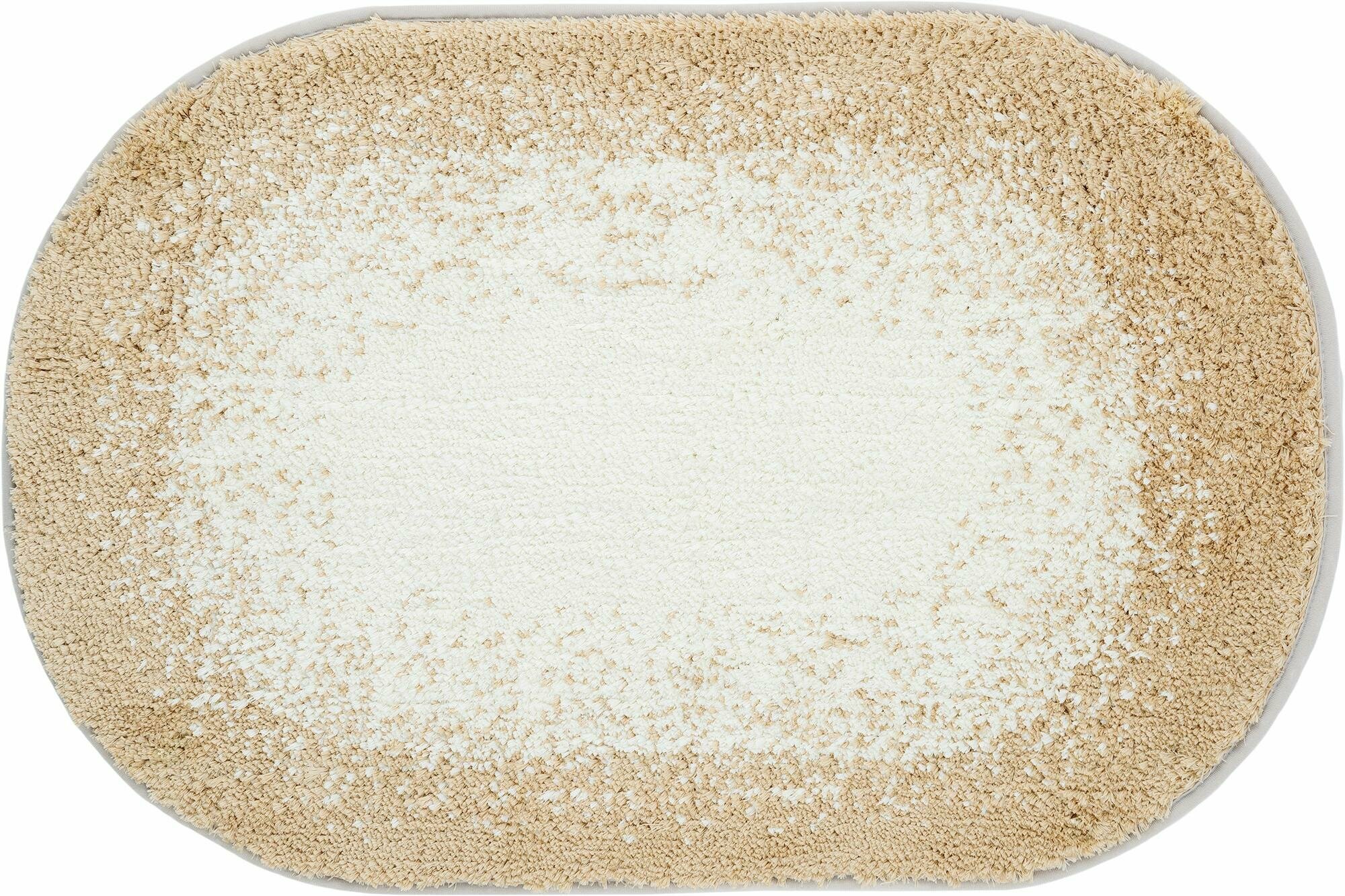 Коврик для ванной Bath Plus Фокус 60x90 см цвет бежевый