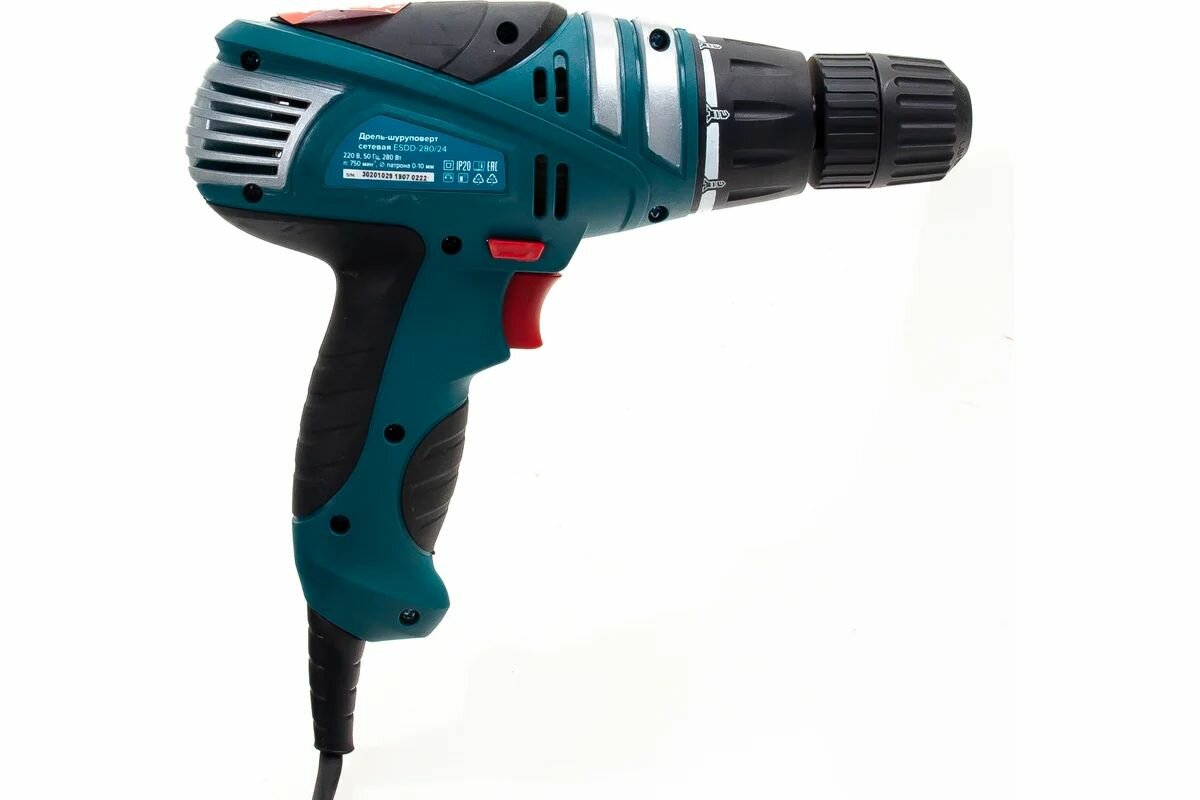Дрель-шуруповерт сетевая Кратон ESDD-280/24 2S 3 02 01 031,