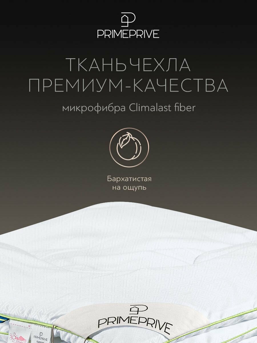 PRIME PRIVE Одеяло 172x205 двуспальное "Bamboo" зимнее, теплое 400 г/м2, бамбуковое волокно, микроволокно "Climafiber" — фото 1