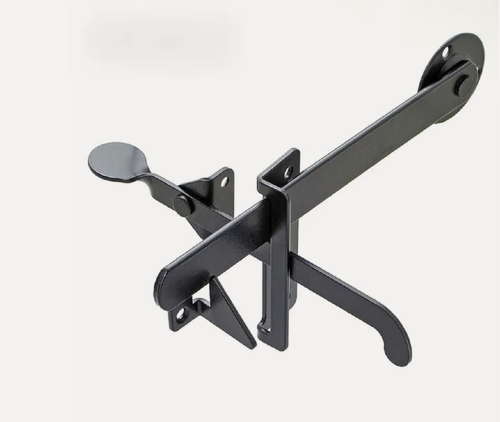 Изображение товара Защелка калитки NOEZ ЗК-230-S, сталь, черное матовое покрытие, длина 23см