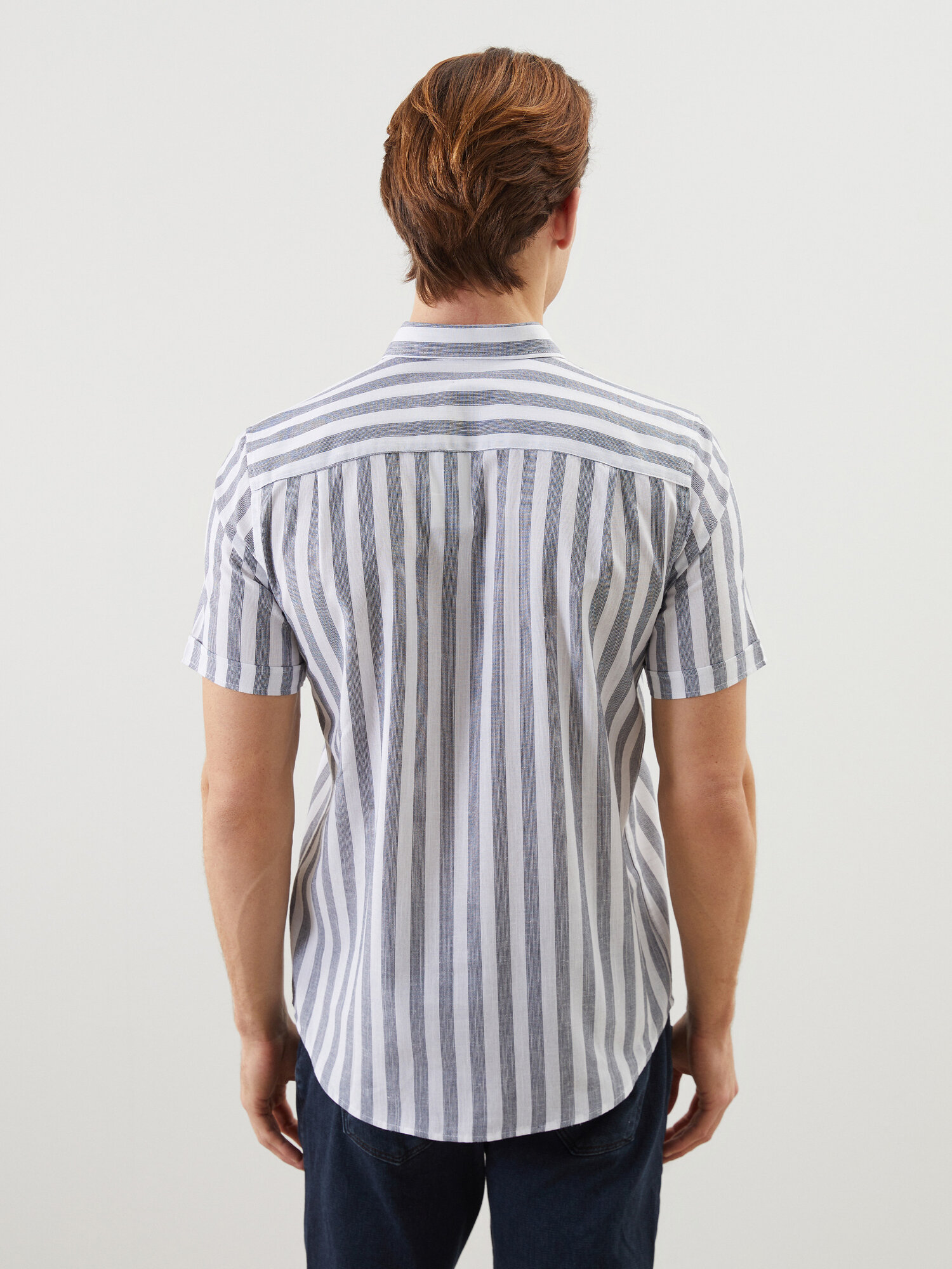 Рубашка LC Waikiki, размер XL, navy striped — фото 1